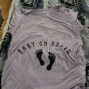 Time and Tru Lavender 'Baby on Board' Tee
